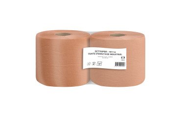 Bobine d'essuyage industriel chamois - 800 formats - Lot de 2