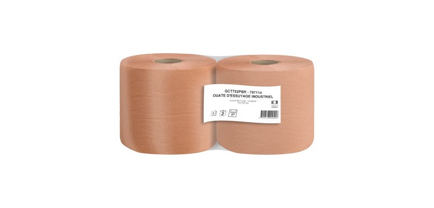 Industrielles Wischtuchrolle Chamois - 800 Blätter - Packung mit 2