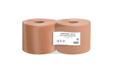 Bobine d'essuyage industriel chamois - 1000 formats - Lot de 2