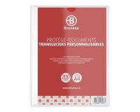 Transparante, personaliseerbare documentbeschermers Bruneau polypropyleen A4 100 hoesjes - 200 zichten
