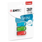 Pack de 3 clés USB A Emtec D250 Mini 32 Go