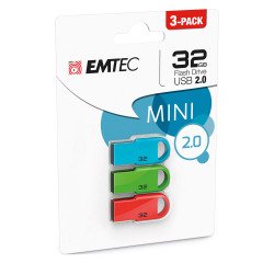 Emtec Pack mit 3 USB-Sticks D250 Mini 32 GB USB 2.0 (USB-A) in verschiedenen Farben