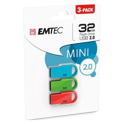 Pack of 3 Emtec D250 Mini 32GB USB keys