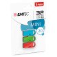 Emtec pack de 3 clés USB D250 Mini 32 Go Usb 2.0 (USB-A) couleur assortie