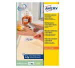 Etiquette Avery amovible L4735REV-25 210x297mm A4 25 pièces