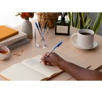 Kugelschreiber Bic Cristal Original mit Deckelchen Punkt 1 mm medium Linie - Hülle von 10