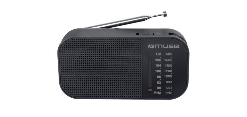 Radio portative FM noire Muse M-025 R