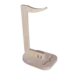 Support de casque en bois