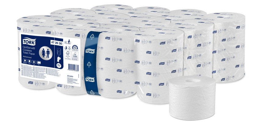 Tork OptiServe® Carta igienica senz’anima T7 - 820 strappi -  24 rotoli
