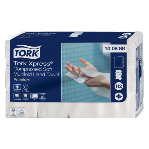 Tork Xpress® Asciugamani Soft compressi intercalati a M - 12 pacchetti da 170 fogli