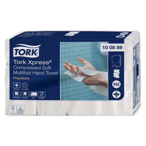 Tork Xpress® Asciugamani Soft compressi intercalati a Z - 12 pacchetti da 225 fogli