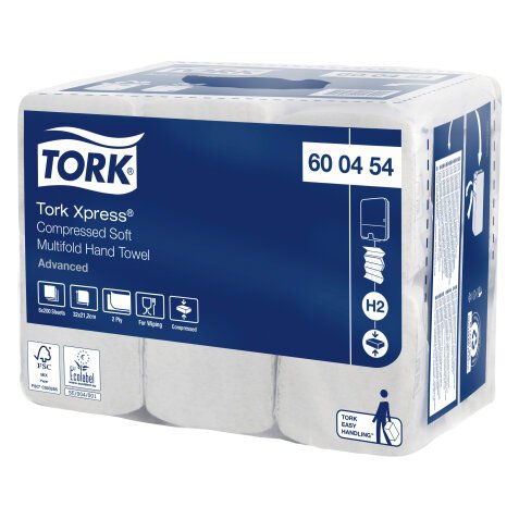 Tork Xpress® Asciugamani Soft compressi intercalati a M - 6 pacchetti da 200 fogli