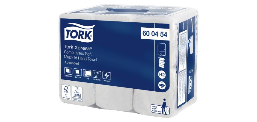 Tork Xpress® Asciugamani Soft compressi intercalati a M - 6 pacchetti da 200 fogli
