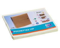 Chemise pochette à soufflet Nature Line Oxford 24 x 32 cm - Kraft brun Paquet de 10