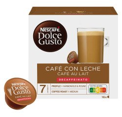 Café con leche Nescafé descafeinado Dolce Gusto - Caja de 16 dosis