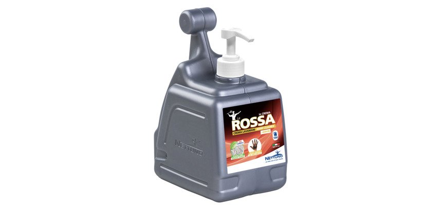 Crema lavamani con microgranuli minerali La Rossa - Dispenser con ricarica da 3 litri