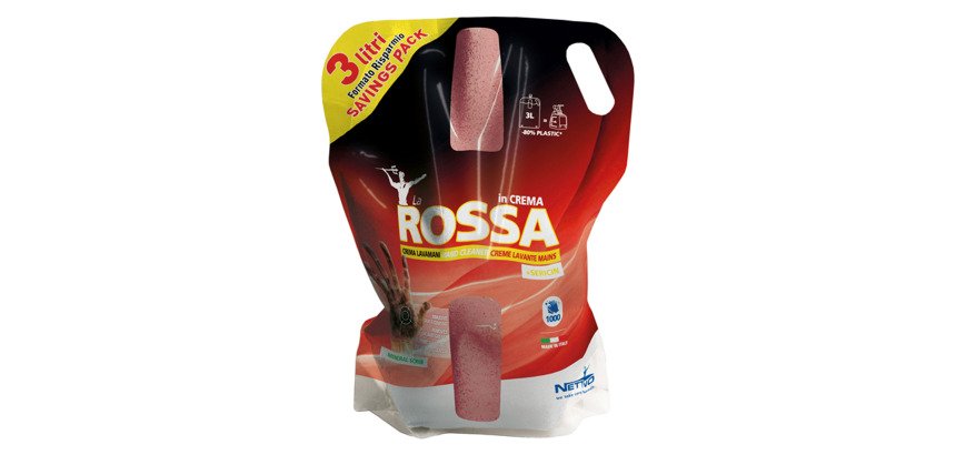 Crema lavamani con microgranuli minerali La Rossa - Sacca di ricarica da 3 litri