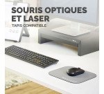 Tapis souris antibactérien Fellowes Microban argent