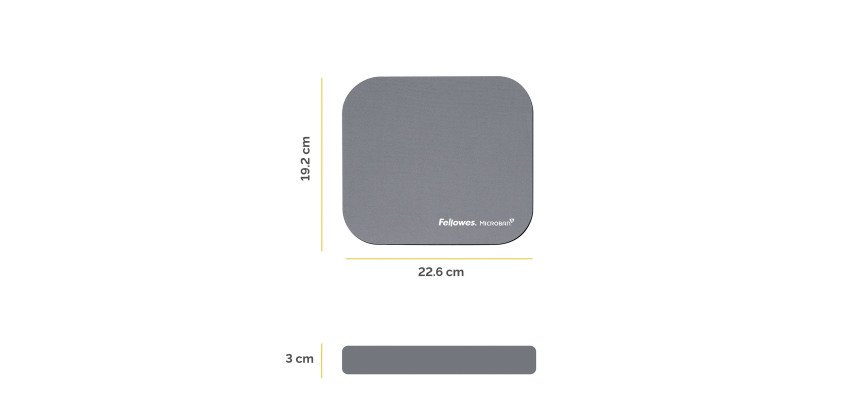 Muismat Microban in neopreen - zilver