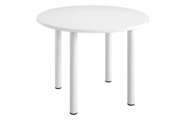 Mesa redonda Excellens Ø 100 cm blanca 4 patas metal