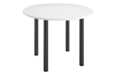 Mesa redonda Excellens Ø 100 cm blanca 4 patas metal