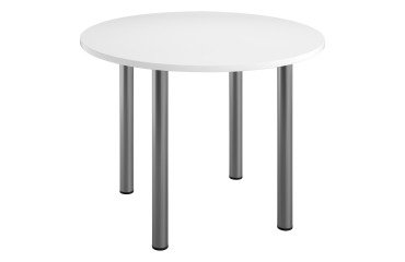 Mesa redonda Excellens Ø 100 cm blanca 4 patas metal