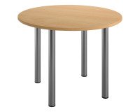 Mesa redonda Excellens Ø 100 cm haya 4 patas metal aluminio