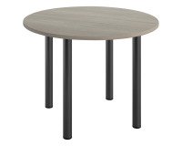 Mesa redonda Excellens Ø 100 cm roble gris 4 patas metal