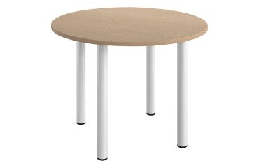 Mesa redonda Excellens Ø 100 cm roble claro 4 patas metal