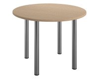 Mesa redonda Excellens Ø 100 cm roble claro 4 patas metal