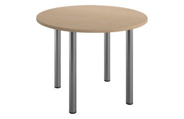 Mesa redonda Excellens Ø 100 cm roble claro 4 patas metal