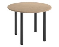 Mesa redonda Excellens Ø 100 cm roble claro 4 patas metal