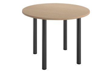 Mesa redonda Excellens Ø 100 cm roble claro 4 patas metal