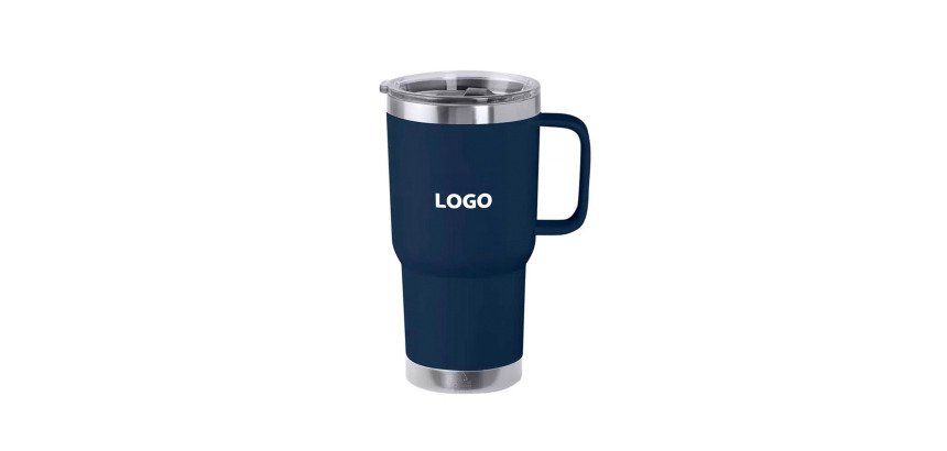 Mug isotherme publicitaire en acier recyclé 60 cl – marquage 1 couleur