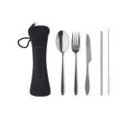 Set de 5 couverts en inox – pochette publicitaire – marquage multicolore