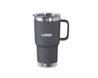 Promotional insulated mug in recycled steel 60 cl - 1-color imprint