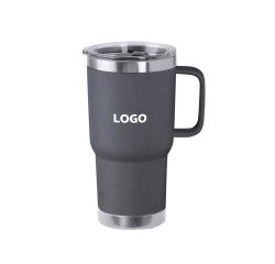 Promotional insulated mug in recycled steel 60 cl - 1-color imprint
