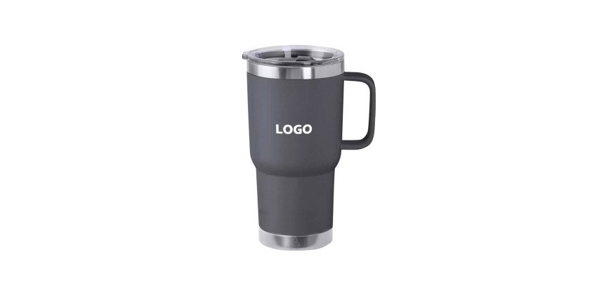 Thermobecher aus recyceltem Stahl 60 cl - 1-Farbdruck