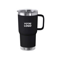 Mug isotherme publicitaire en acier recyclé 60 cl – marquage 1 couleur