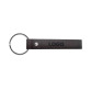 Promotional keychain with carabiner in recycled leather - marking by embossing
