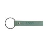 Porte-clés publicitaire avec mousqueton en cuir recyclé – marquage par embossage