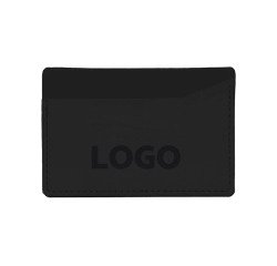 Porte-cartes publicitaire en cuir recyclé - marquage par embossage