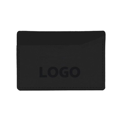 Porte-cartes publicitaire en cuir recyclé - marquage par embossage