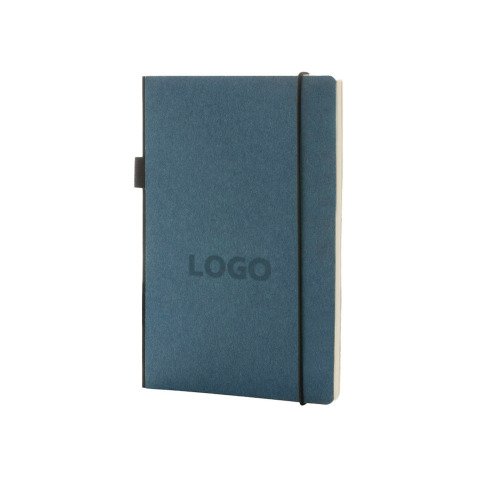 Advertising notebook with stitched binding, 14 x 21 cm, lined, 160 pages - embossed branding