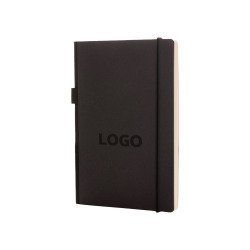 Advertising notebook with stitched binding, 14 x 21 cm, lined, 160 pages - embossed branding