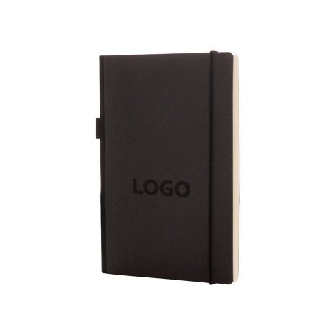 Notitieboek promotieartikel geniet 14 x 21 cm gelinieerd 160 pagina's - reliëfmarkering