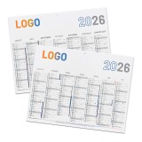 Calendrier publicitaire semestriel mural année 2026 - 40,5 x 55 cm - 7 mois - marquage multicolore