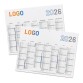 Calendrier publicitaire semestriel mural année 2025 - 40,5 x 55 cm - 7 mois - marquage multicolore