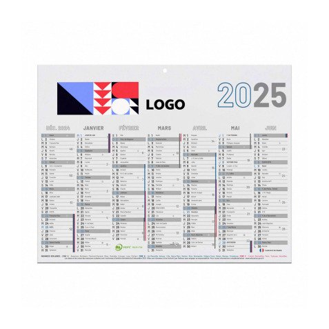 Werbekalender halbjährlich Wandkalender 2025 - 20,8 x 27 cm - 7 Monate - Mehrfarbendruck