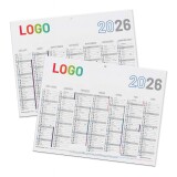 Calendrier publicitaire semestriel mural année 2025 - 20,8 x 27 cm - 7 mois - marquage multicolore